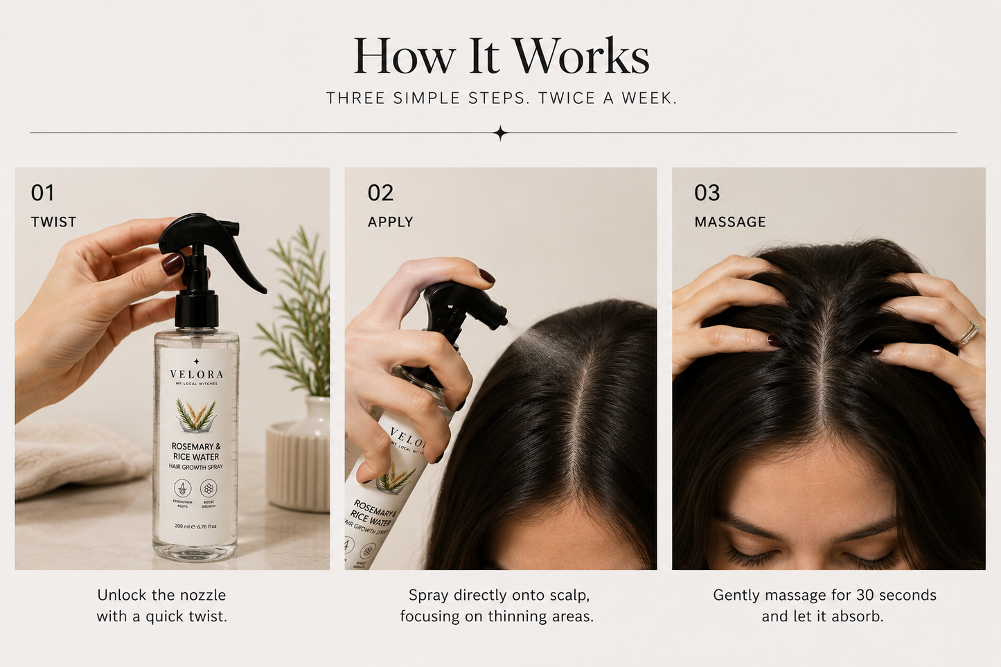 Rosemary Rice Water Hair Growth Spray